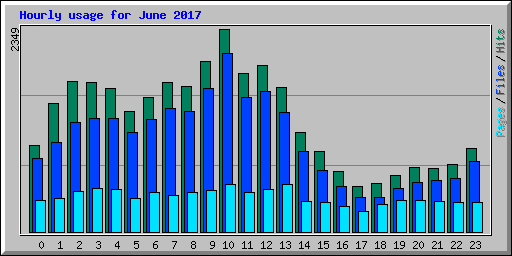 Hourly usage for June 2017