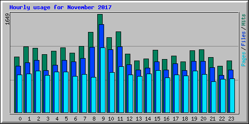 Hourly usage for November 2017