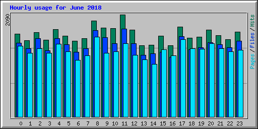 Hourly usage for June 2018